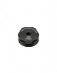 Airgun Capital suppressor attached to an airgun, showing a compact 2-in-1 design with dual caps for versatile use.