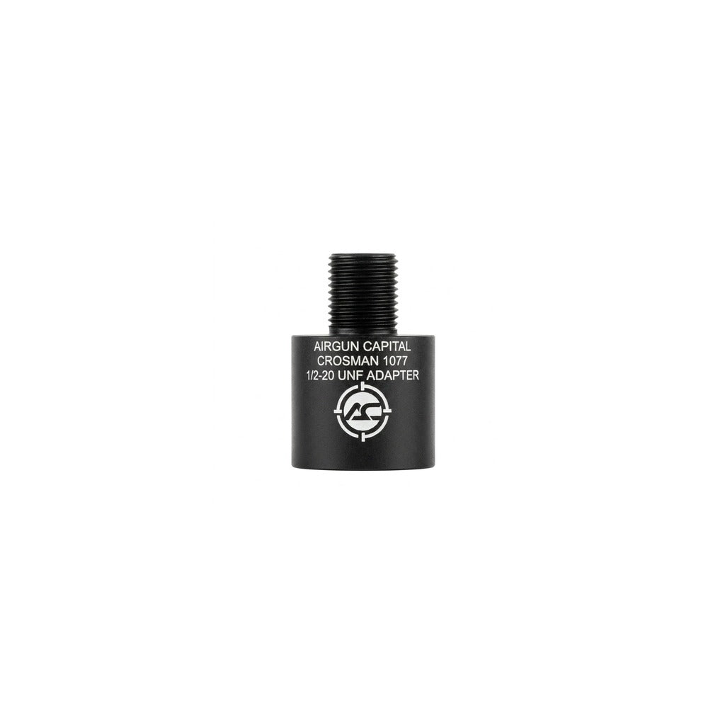 Crosman 1077 and 2100 suppressor adapter, 1/2-20 UNF, CNC aluminum