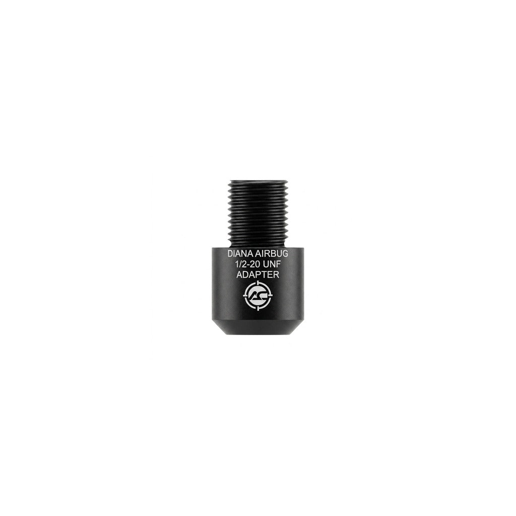 Diana Airbug suppressor adapter, 1/2-20 UNF, slip-on with M4 set screw